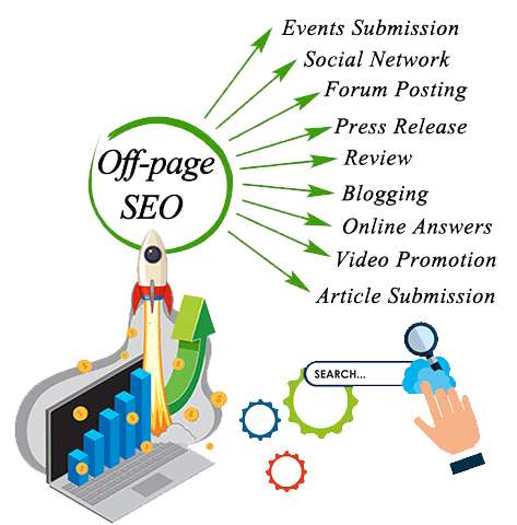 Off-page SEO illustration